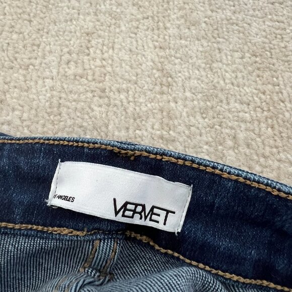 Vervet Emerson Blue Raw Hem Crop Skinny Jeans 20 - Picture 10 of 11